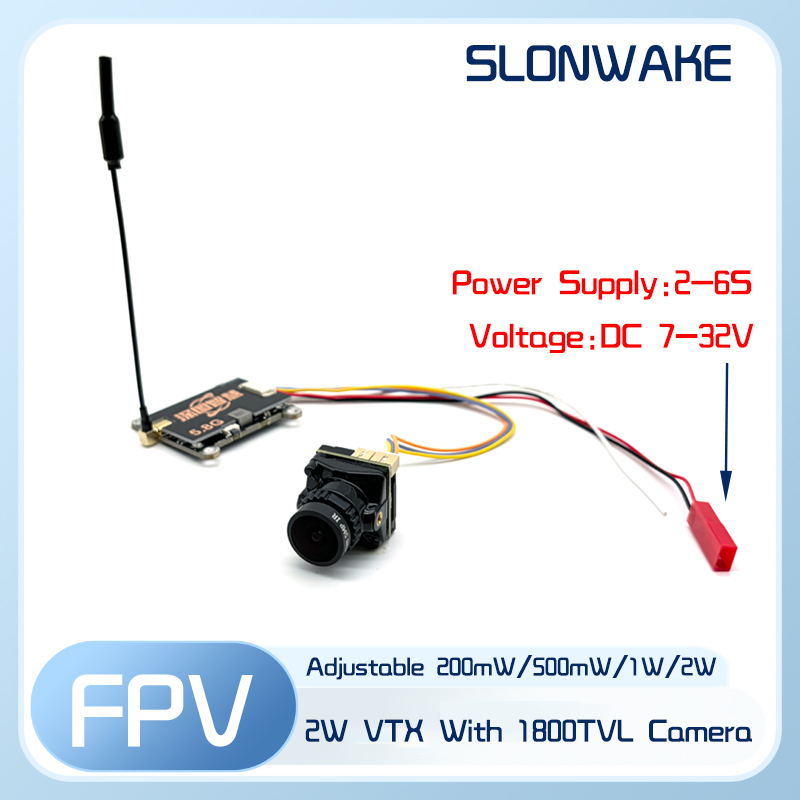 SLONWAKE 5.8G 56CH 2W transmit - огляд і ціна Fpv Drone Transmitter