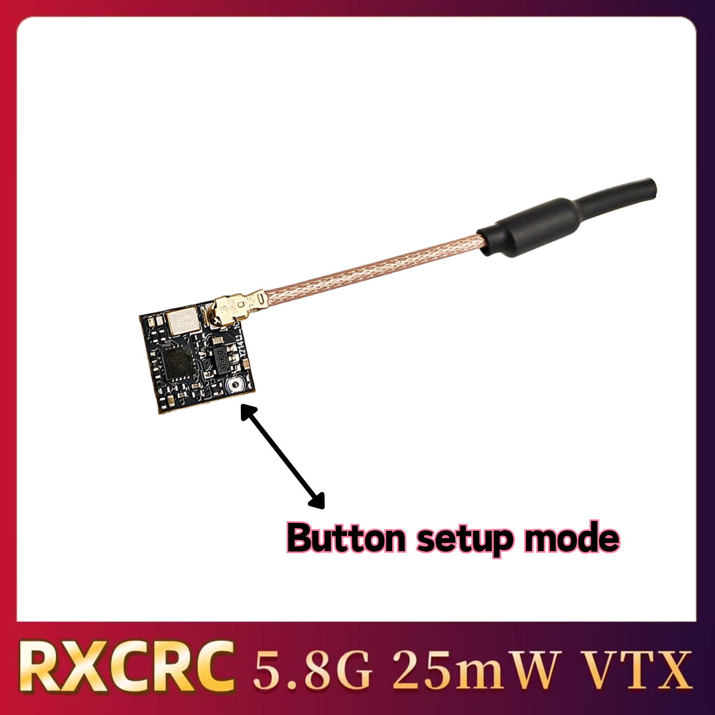 RXCRC 5.8GHz 48CH FPV 25mW Ana - огляд і ціна Fpv Drone Transmitter